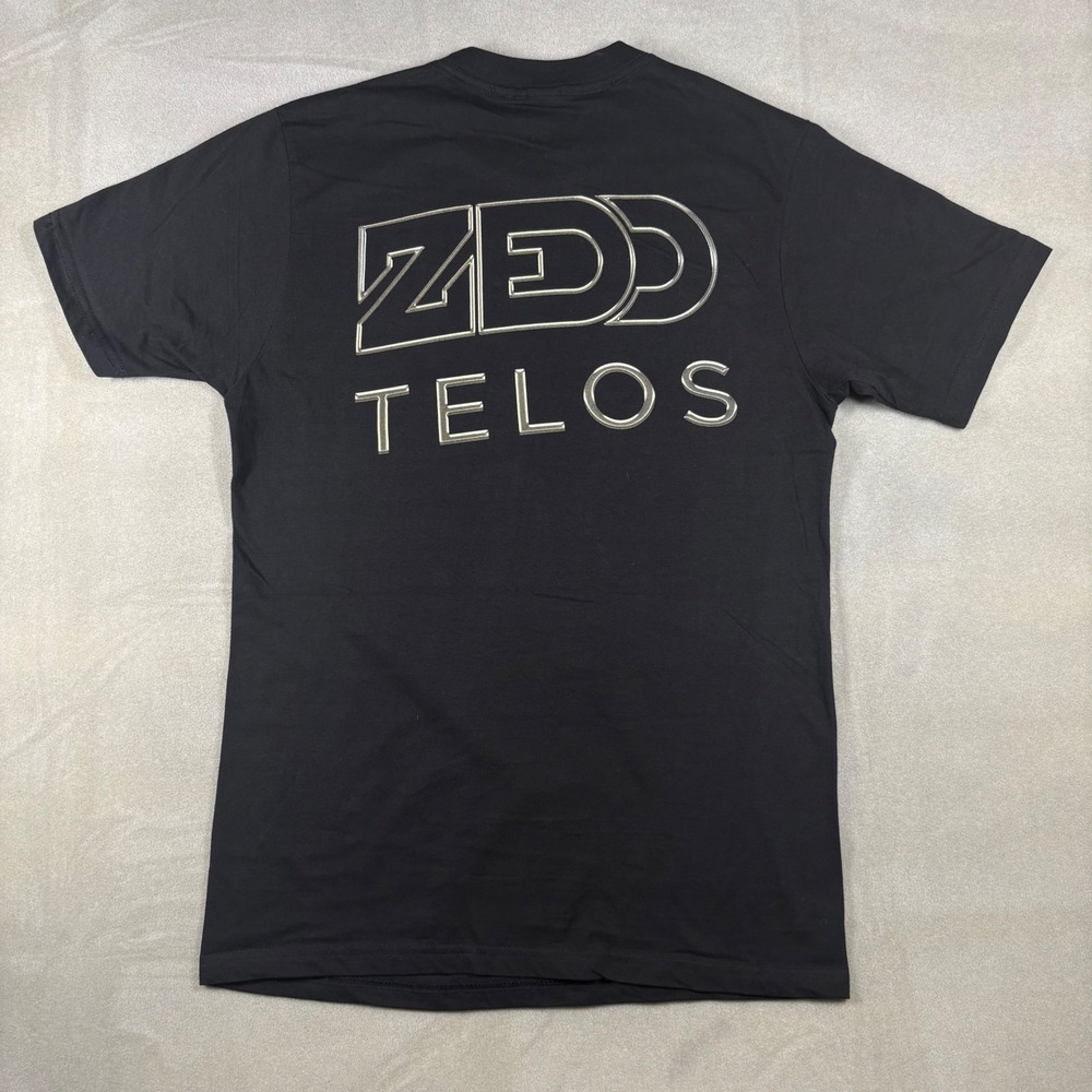 Zedd Telos Concert Tour Graphic T-Shirt Mens Black Stained Glass Window Print